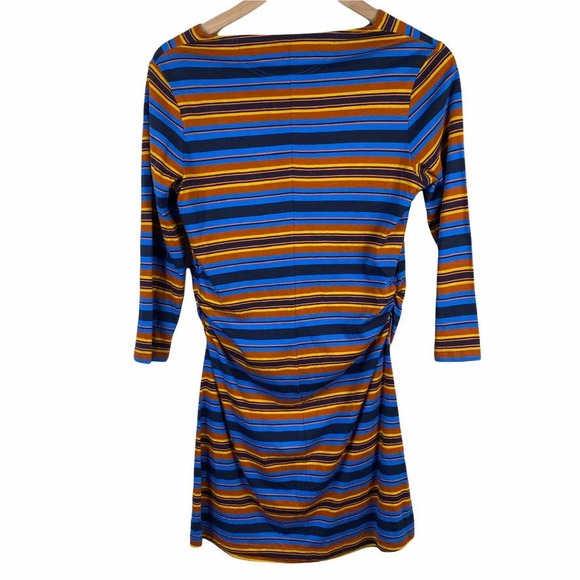 Patagonia Hatty Stripe Kamala Cowl Neck Dress Sz M - Picture 3 of 7